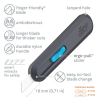 Slice 10558 Smart-Retracting Utility Knife Black/Blue - HandyProducts.co.uk