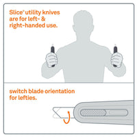 Slice 10558 Smart-Retracting Utility Knife Black/Blue - HandyProducts.co.uk