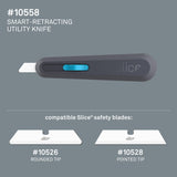 Slice 10558 Smart-Retracting Utility Knife Black/Blue - HandyProducts.co.uk