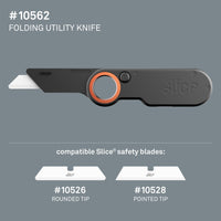 Slice 10562 Folding Utility Knife Black/Orange - HandyProducts.co.uk