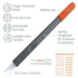 Slice 10568 Scalpel with Replaceable Blade Black/Orange - HandyProducts.co.uk