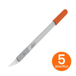 Slice 10574 Non Sterile Disposable Scalpel With Safety Blade Grey/Orange (Pack of 5) - HandyProducts.co.uk