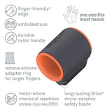 Slice 10583 Safety Cutter Ring Black/Orange - HandyProducts.co.uk