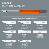 Slice 10589 Craft Knife with Safety Cap Grey/Orange - HandyProducts.co.uk