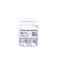 Swann Morton No 11 Sterile Carbon Steel Blades 0203 (Pack of 10) - HandyProducts.co.uk