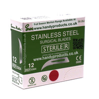 Swann Morton No 12 Sterile Stainless Steel Blades 0304 (Pack of 100) - HandyProducts.co.uk