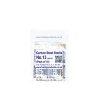 Swann Morton No 13 Sterile Carbon Steel Blades 0239 (Pack of 10) - HandyProducts.co.uk