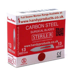 Swann Morton No 13 Sterile Carbon Steel Blades 0239 (Pack of 100) - HandyProducts.co.uk