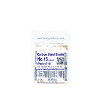 Swann Morton No 15 Sterile Carbon Steel Blades 0205 (Pack of 10) - HandyProducts.co.uk