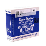 Swann Morton No 15C Non Sterile Carbon Steel Blades 0121 (Pack of 100) - HandyProducts.co.uk