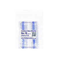 Swann Morton No 18 Non Sterile Carbon Steel Blades 0123 (Pack of 10) - HandyProducts.co.uk