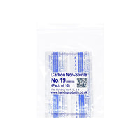 Swann Morton No 19 Non Sterile Carbon Steel Blades 0124 (Pack of 10) - HandyProducts.co.uk