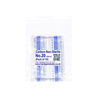 Swann Morton No 20 Non Sterile Carbon Steel Blades 0106 (Pack of 10) - HandyProducts.co.uk