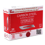 Swann Morton No 20 Sterile Carbon Steel Blades 0206 (Pack of 100) - HandyProducts.co.uk