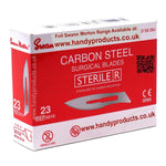 Swann Morton No 23 Sterile Carbon Steel Blades 0210 (Pack of 100) - HandyProducts.co.uk
