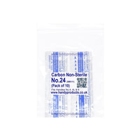 Swann Morton No 24 Non Sterile Carbon Steel Blades 0111 (Pack of 10) - HandyProducts.co.uk