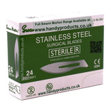 Swann Morton No 24 Sterile Stainless Steel Blades 0311 (Pack of 100) - HandyProducts.co.uk