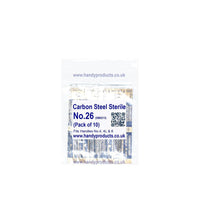 Swann Morton No 26 Sterile Carbon Steel Blades 0213 (Pack of 10) - HandyProducts.co.uk