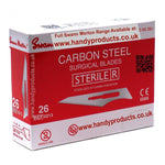 Swann Morton No 26 Sterile Carbon Steel Blades 0213 (Pack of 100) - HandyProducts.co.uk