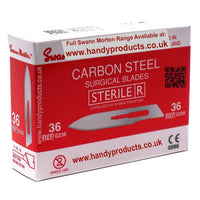 Swann Morton No 36 Sterile Carbon Steel Blades 0236 (Pack of 100) - HandyProducts.co.uk