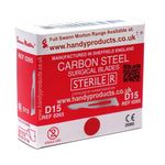 Swann Morton Sabre No D15 Sterile Carbon Steel Blades 0265 (Pack of 100) - HandyProducts.co.uk